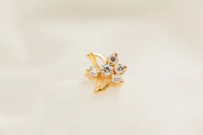 The Bezel Nose Pin (Gold Plated 925 Sterling Silver)