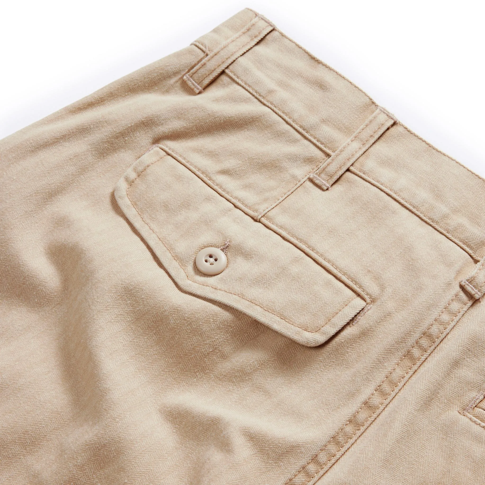 The Matlow Short in Dune Washed Herringbone