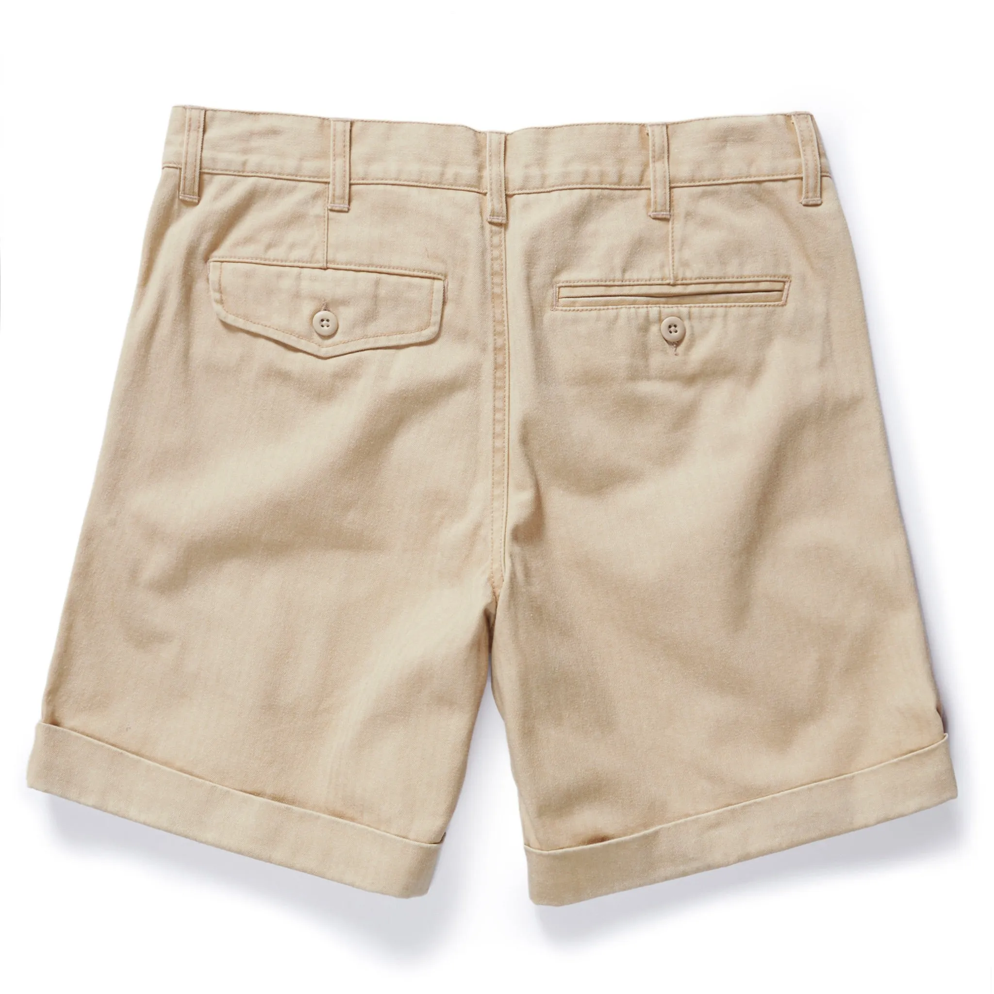 The Matlow Short in Dune Washed Herringbone