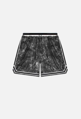 Tie Dye Basketball Shorts / Black x Charcoal