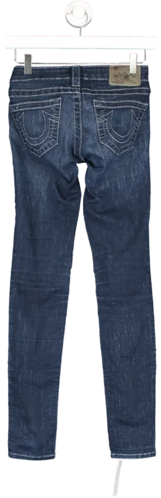 True Religion Blue Halle Skinny Jean UK XXS