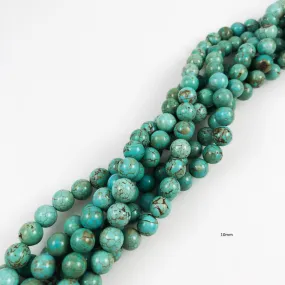 Turquoise 10mm Round Beads Vintage