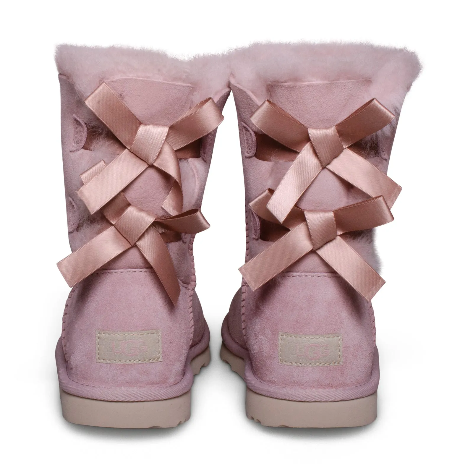 UGG Bailey Bow II Rose Grey Boots - Youth