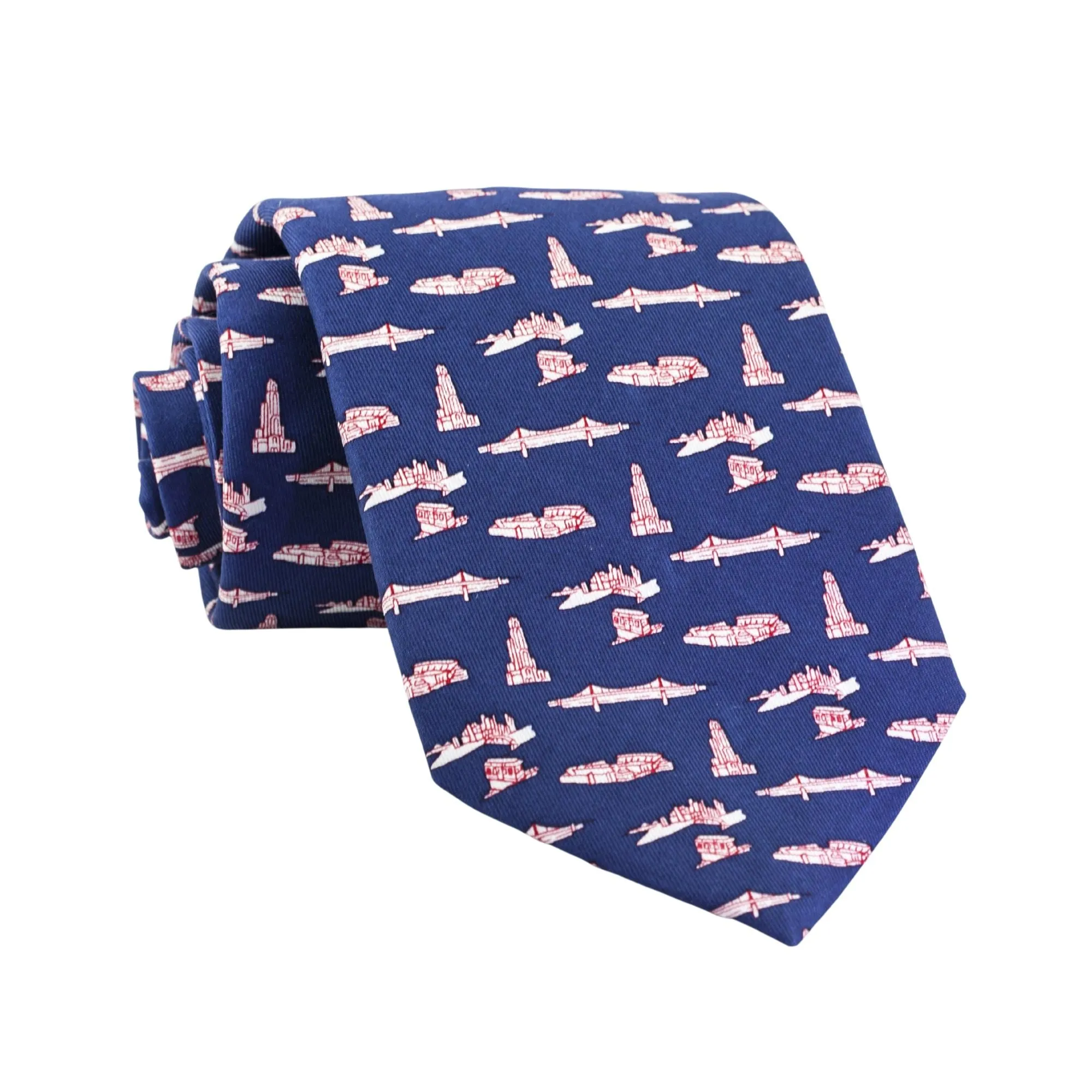 Vineyard Vines Men's Regular Length Navy Blue Pittsburgh-Themed Tie