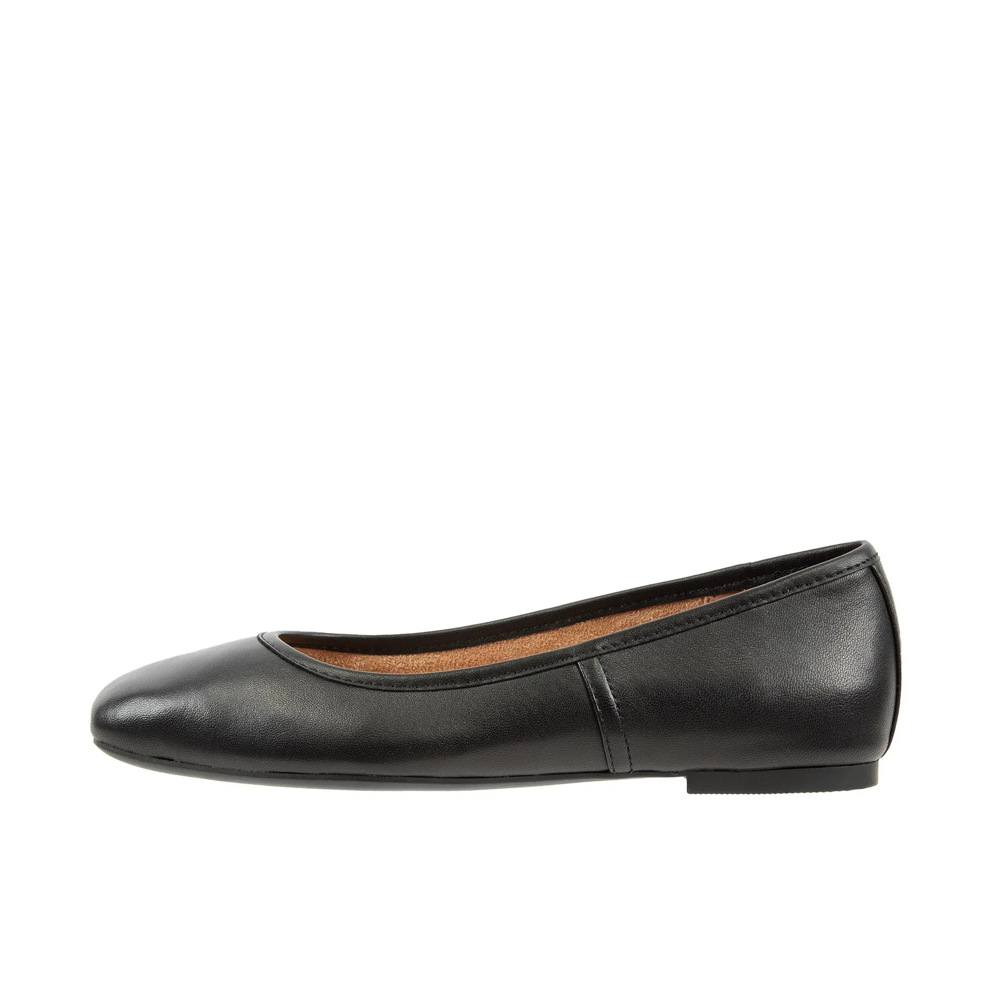 Vionic Womens Orinda Square Toe Ballet Flat Black