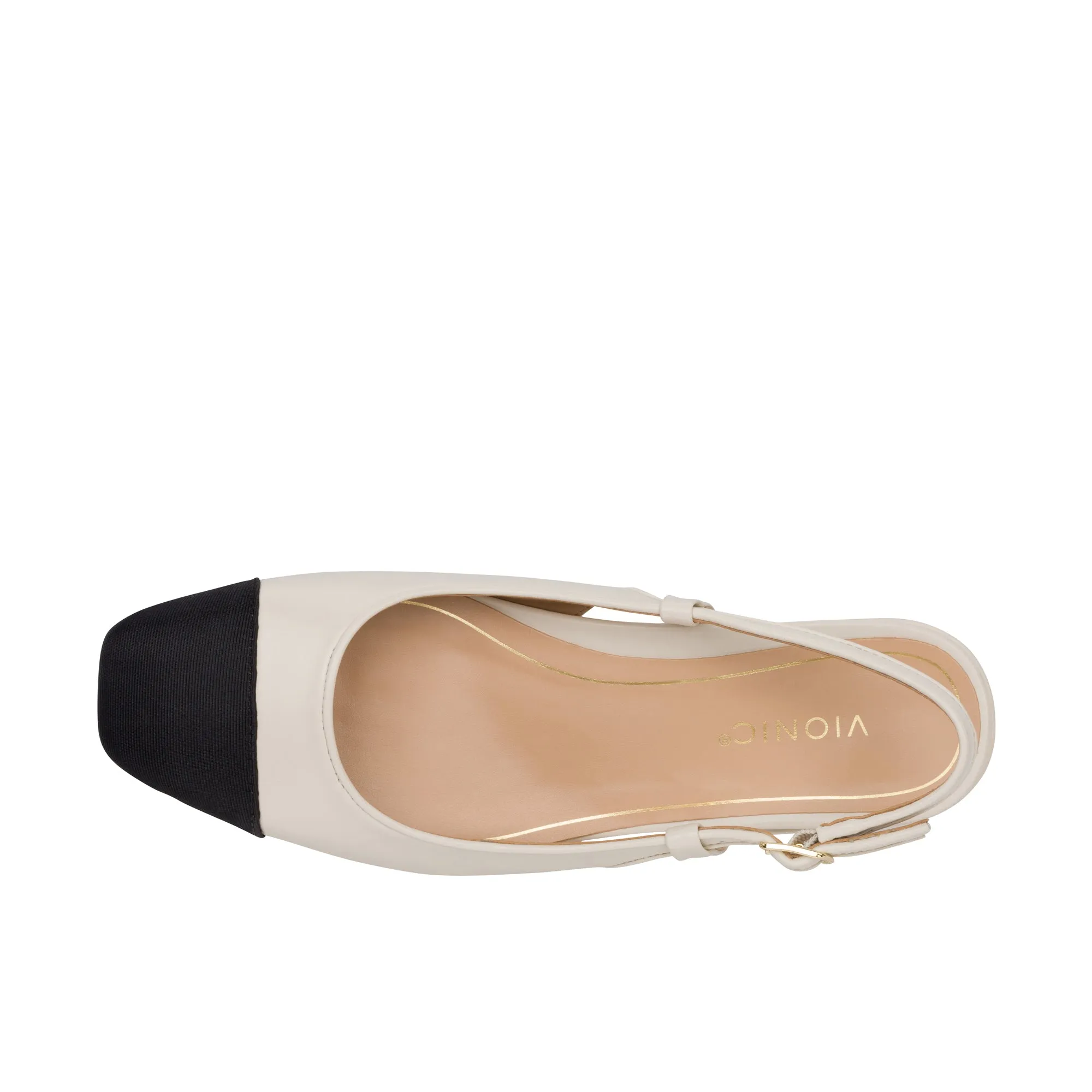 Vionic Womens Petaluma Slingback Flat Cream