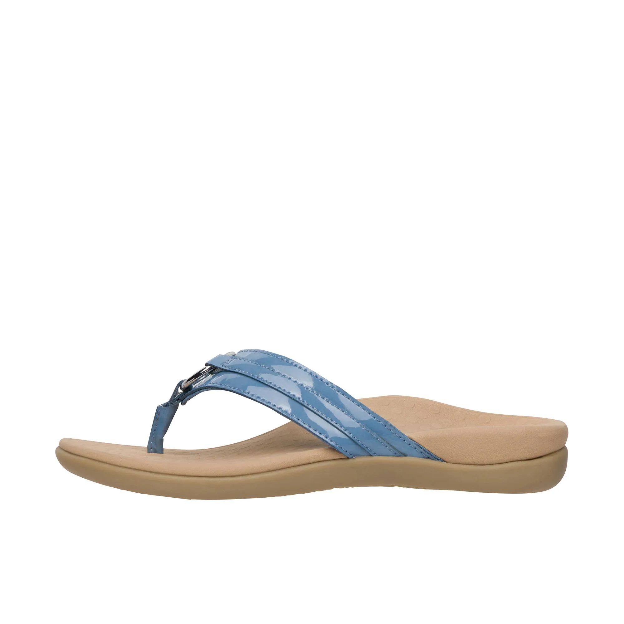 Vionic Womens Tide Aloe Toe Post Sandal Blue Shadow