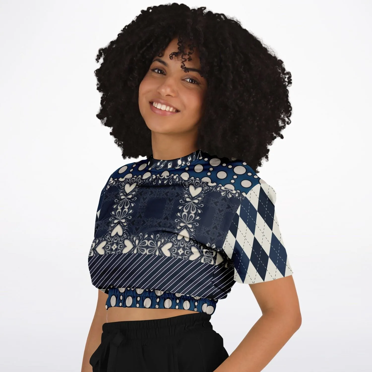 Waterloo Short Sleeve Cropped Eco-Poly Sweater