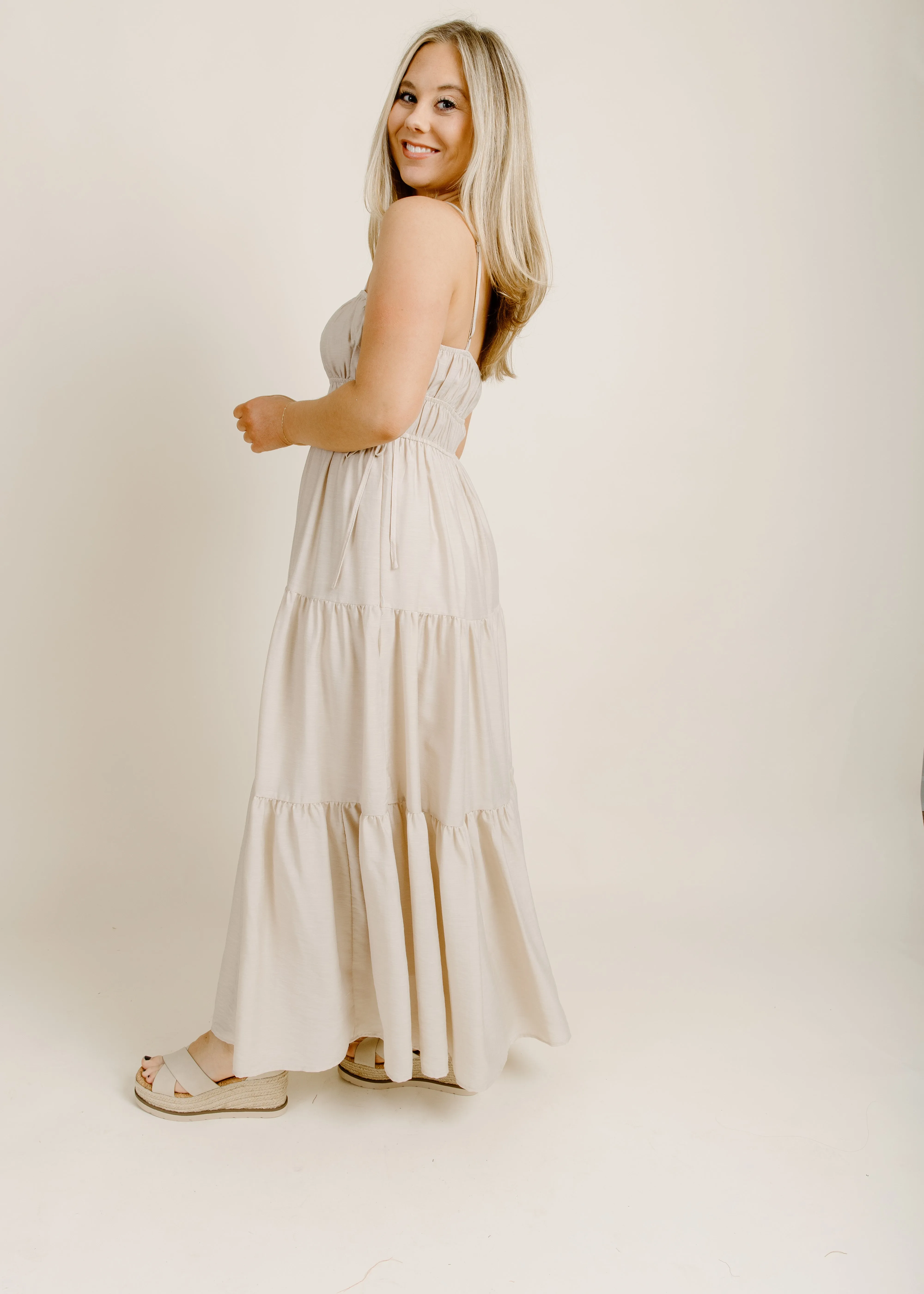 Waverly Midi Dress - Oat