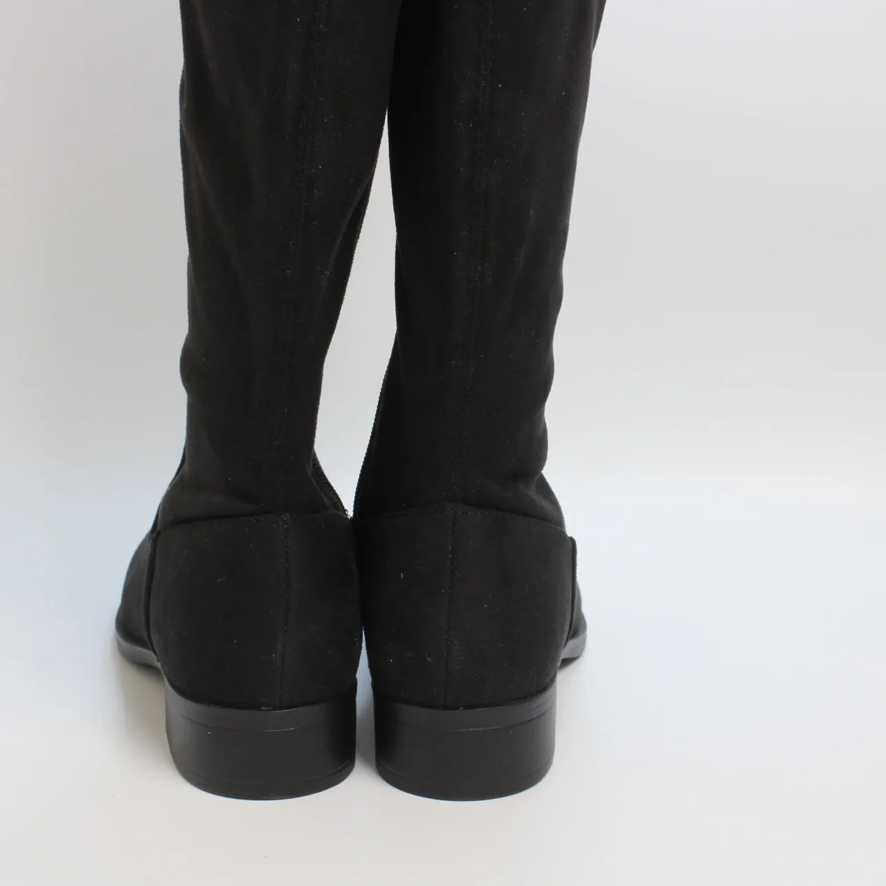 Womens Office Wide Fit: Kai Stretch OTK Boots Black