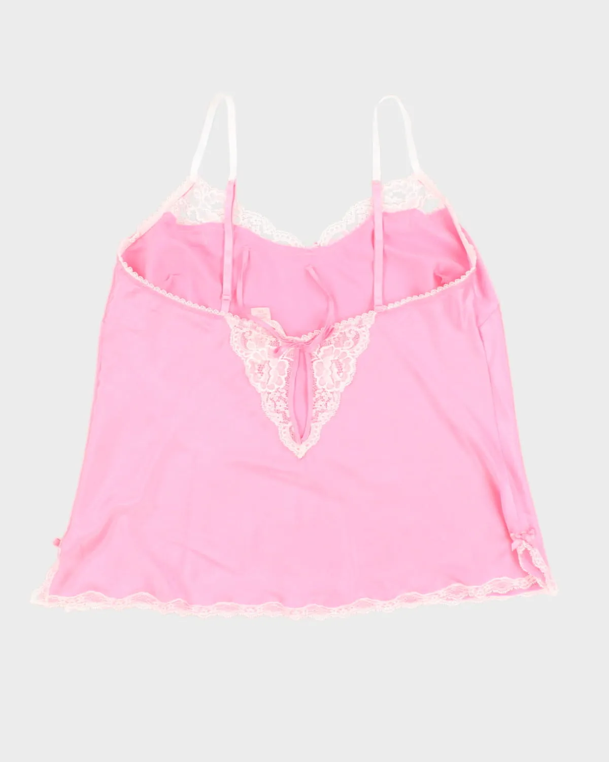 Y2K 00s Victoria's Secret Pink Laced Cami - L